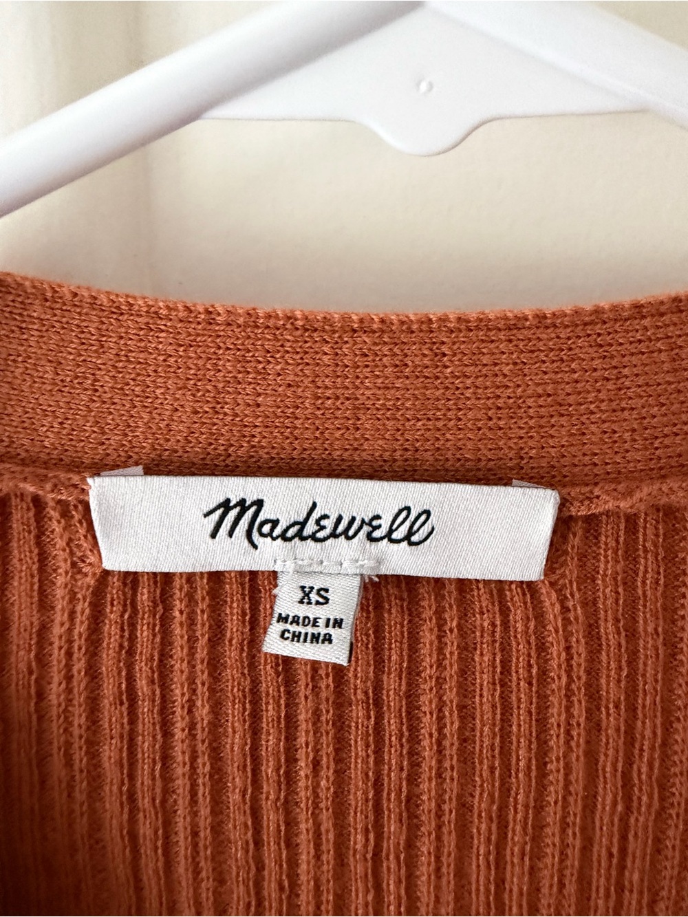 Madewell Ribbed Button-Front Cardigan - Picture 2 of 5